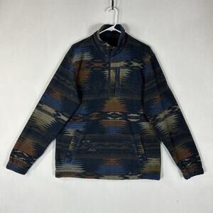 Billabong Recycler Adventure Division 1/4 Zip Sweater Men's Medium Aztac Print